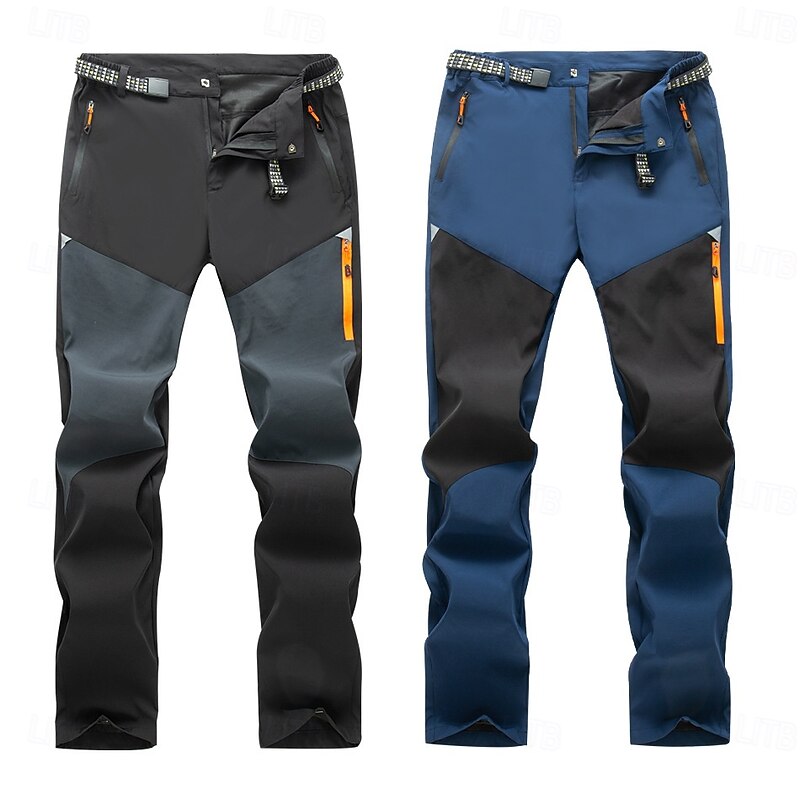 Women's Convertible Zip Off Pants Hiking Pants Trousers Patchwork Summer Outdoor Windproof Quick Dry Lightweight Stretchy Bottoms Army Green Dark Navy Hunting Fishing Climbing XS S M L XL