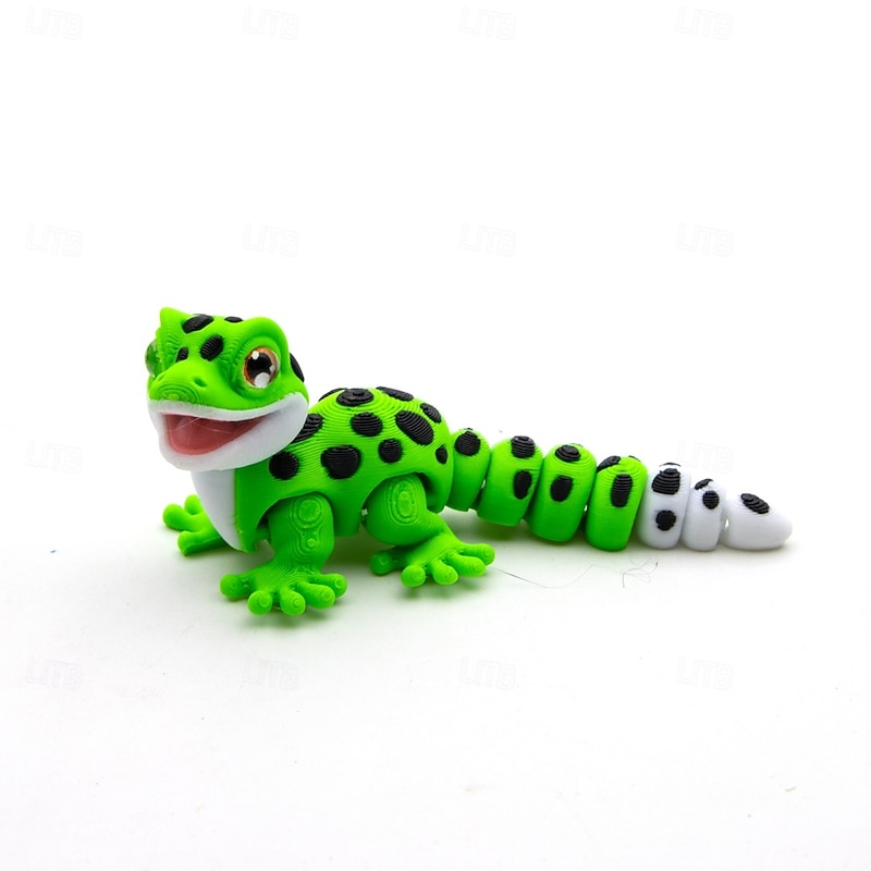 3D Printed Lizard for Kids and Adult 3D Printed Gecko Fidget Toys Decor for Stress Relief4