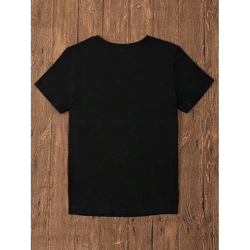 Women's T Shirt Animal Casual Short Sleeve Round Neck Regular Tops Daily Print Black Summer3
