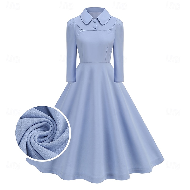 Retro Vintage 1950s Cocktail Dress Dress Flare Dress Solid Color Fancy Dress Women's Masquerade Event / Party Bachelorette Party Festival Adults' Dress Homecoming Dresses