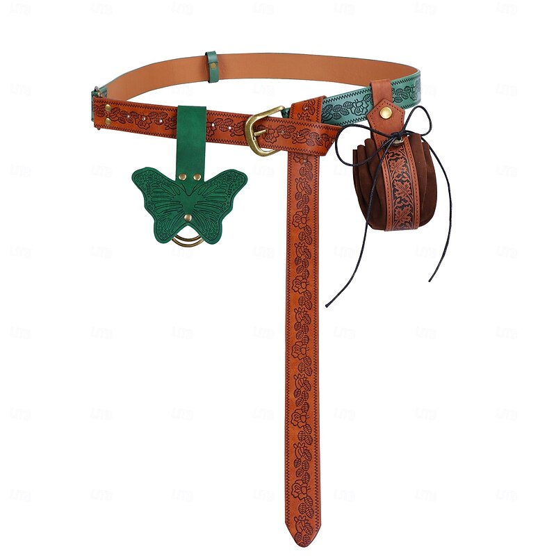 Retro Vintage Medieval Renaissance Waist Belt Scabbard Belt Pouch Pirate Viking Ranger Fancy Dress Men's Women's Celtic Viking Fantasy Halloween Carnival Mardi Gras Party LARP Adults' More2