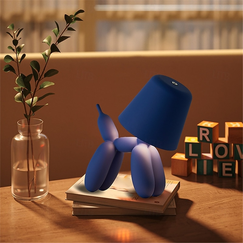 Cartoon Machine Dog Desk Lamp - Touch Dimming & Color Matching, USB Powered LED Night Light for Indoor Reading Use3