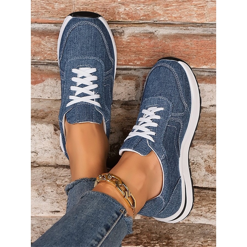 Women's Stylish Denim Sneakers with White Sole | Perfect for Casual and Everyday Wear4