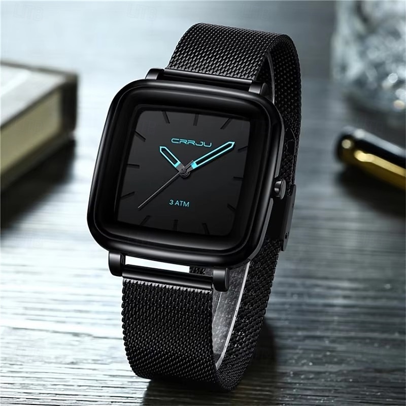 Men Quartz Watch Minimalist Fashion Casual Business Waterproof Decoration Alloy Watch2