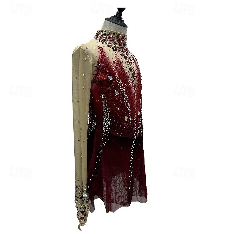 Figure Skating Costumes Figure Skating Performance Costumes Grading Costumes Competition Costumes Children's Adult Women's Figure Skating Costumes Adult And Children's Customized Spandex Mesh4