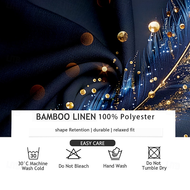 Men's Feathers Summer Hawaiian Shirt Button Up Shirt Aloha Shirt Long Sleeve Hawaiian Vacation Spring Fall Turndown Button Up Violet Blue Green Peacock Blue3