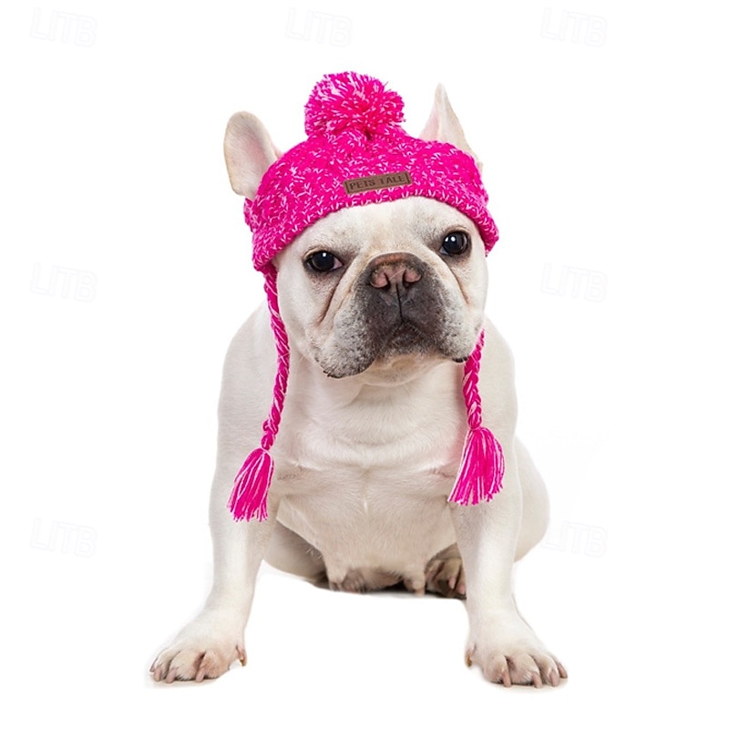 Cozy Knit Dog Hat - Warm Windproof and Soft Winter Pet Accessories for Small to Large Breeds - Perfect for Cold Weather Outdoor Activities2