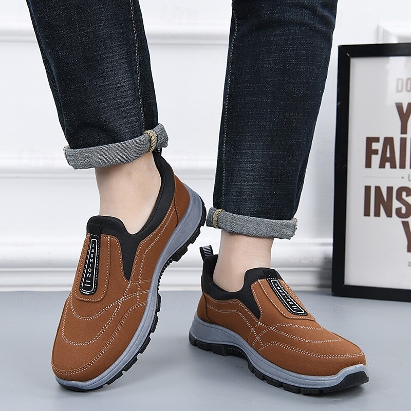 Men's Slip-On Hiking Shoes – Lightweight Non-Slip Outdoor Sneakers for Casual Walking and Trekking4