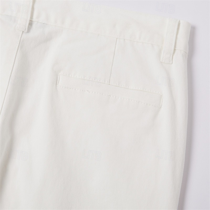 Men's Skinny Trousers Chinos Chino Pants Casual Pants Pocket Plain Comfort Soft Full Length Outdoor Daily Going out Fashion Streetwear Black White Micro-elastic3