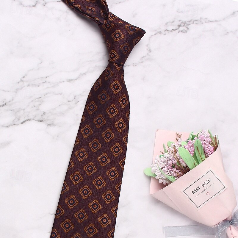 Men's Neckties Fashion Business Classic Argyle Wedding Party Daily Wear2