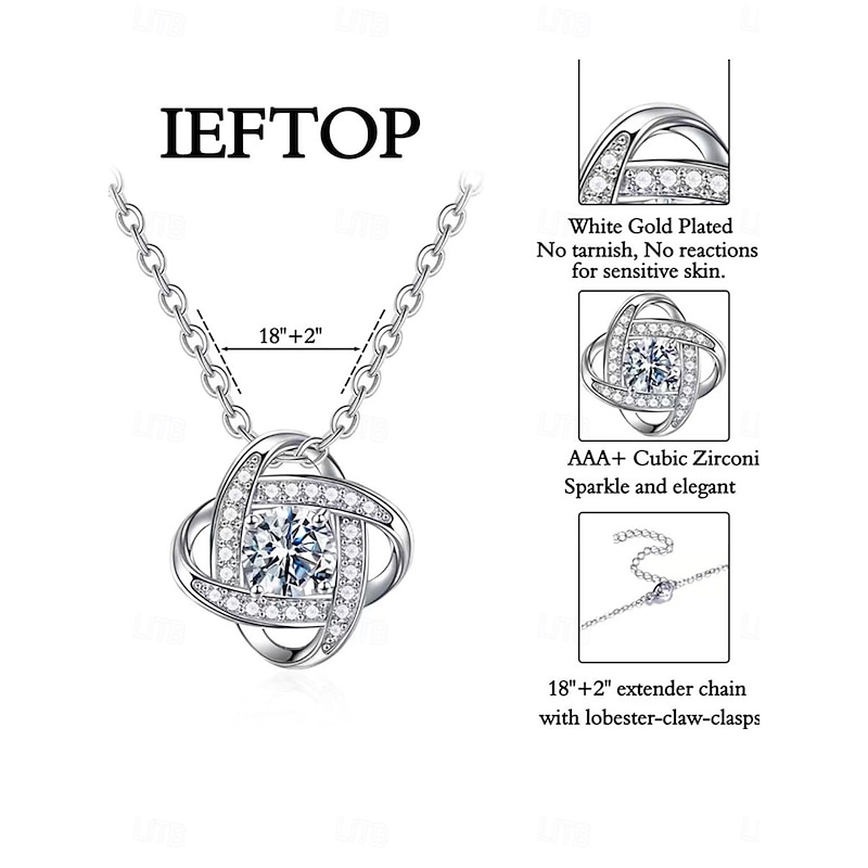 Necklace Copper Women's Fashion Cute Classic Clover Cute Lovely Geometric Necklace For Party Valentine's Day Gift2