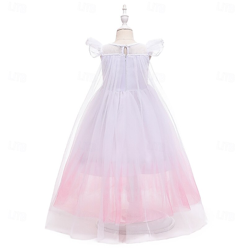 Frozen Elsa Fairy Dress Flower Girl Dress Tulle Dresses Carnival Costume Sweet Movie Cosplay for Girls' Kid's Halloween Carnival Mardi Gras Performance Party Stage2