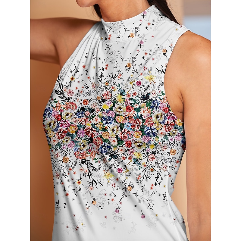 Women's Golf Dress White Sleeveless Ladies Golf Attire Clothes Outfits Wear Apparel3