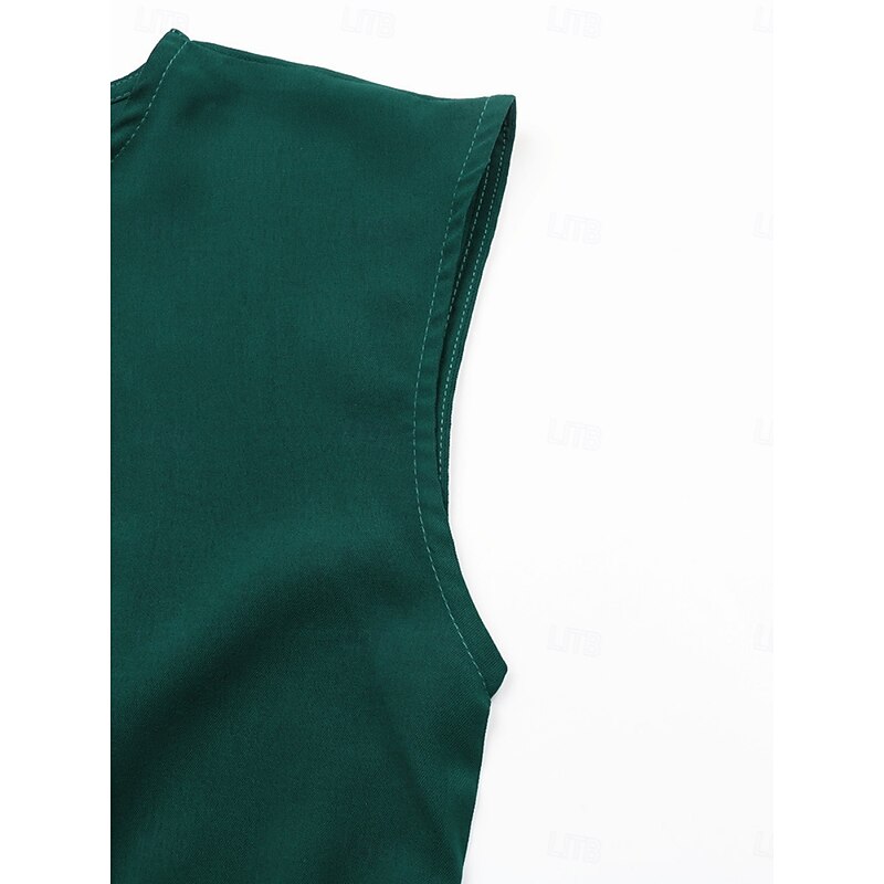 Women's Midi Dress Casual Dress A Line Dress Stylish Basic Casual Vacation Daily Regular Fit Plain Sleeveless Crew Neck Pink Green Summer Spring3
