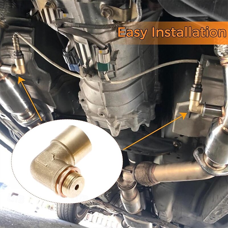 M18 x 1.5 Oxygen Sensor Spacer Extender Adapter 90 Degree Brass Extension Spacer Angled Oxygen Sensor Extender Adapter