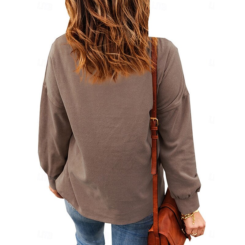 Women's Pullover Hoodie Sweatshirt Plain Sports Casual Long Sleeve Hooded Regular Tops Patchwork Black Red Brown Spring Fall Winter4