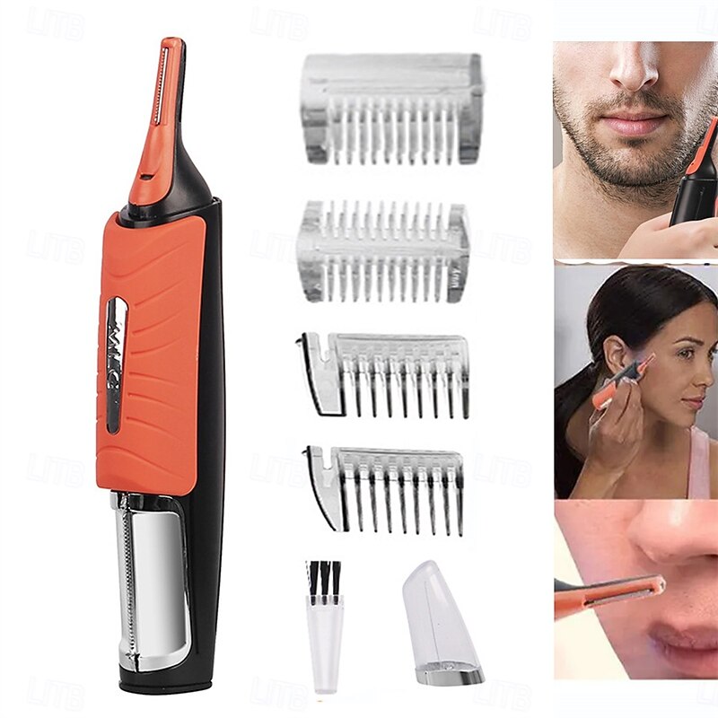 Precision Micro Eyebrow Ear Nose Trimmer Removal Clipper Shaver Personal Face Care Hair Trimer With LED Ligh - Main Image