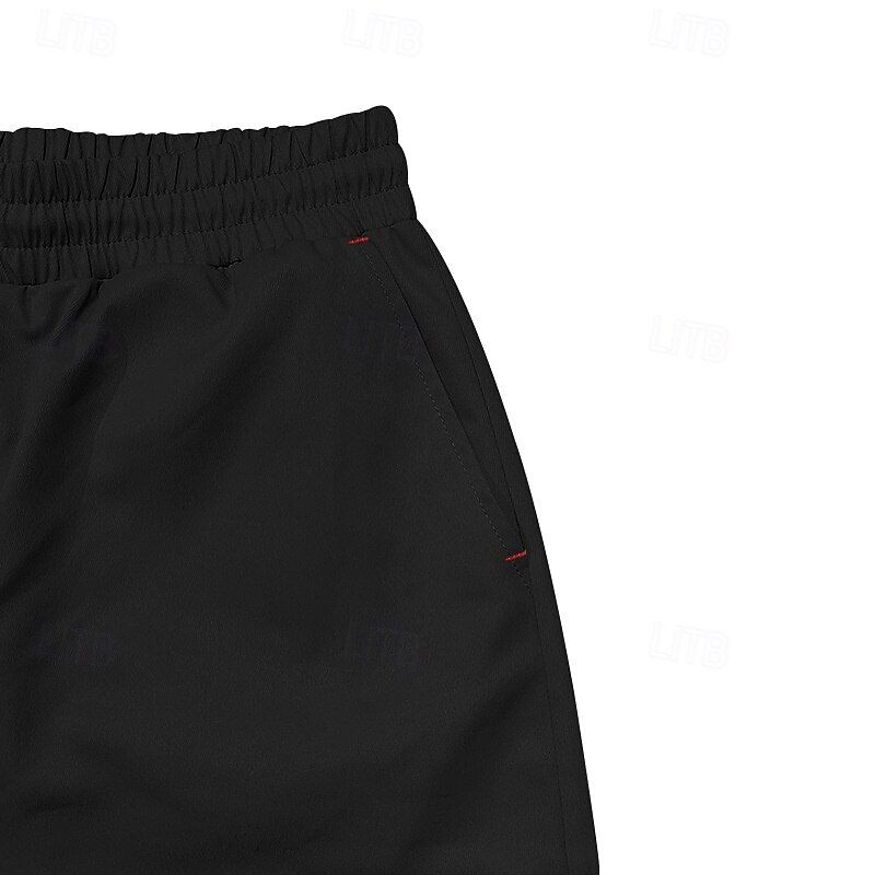 Men's Cargo Pants Trousers Elastic Waist Multi Pocket Plain Wearable Outdoor Daily Camping & Hiking Fashion Classic Black Army Green2