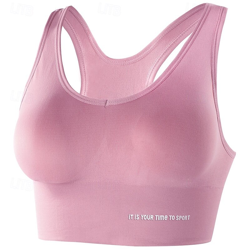 Women's Sports Bra Scoop Neck Weight Loss Fat Burner Comfortable Sleeveless Medium Support Sports Solid Color Sports Bra Top For Gym Workout Running Fitness Slim Activewear