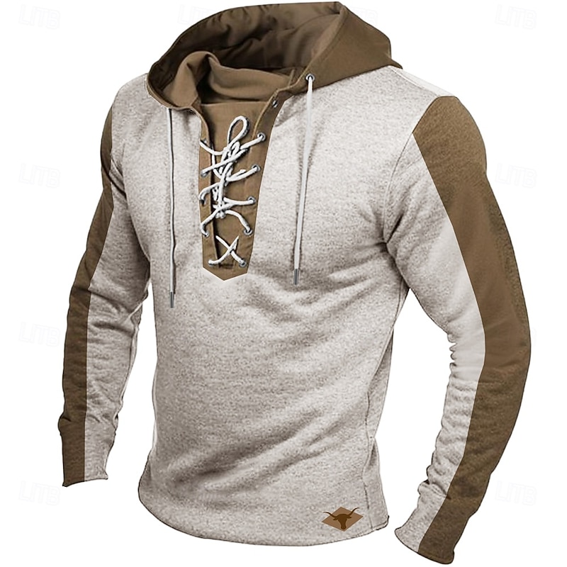 Men's Cow Hoodies Fashion Cool Long Sleeve Hooded Black White Drawstring Fall Winter Designer