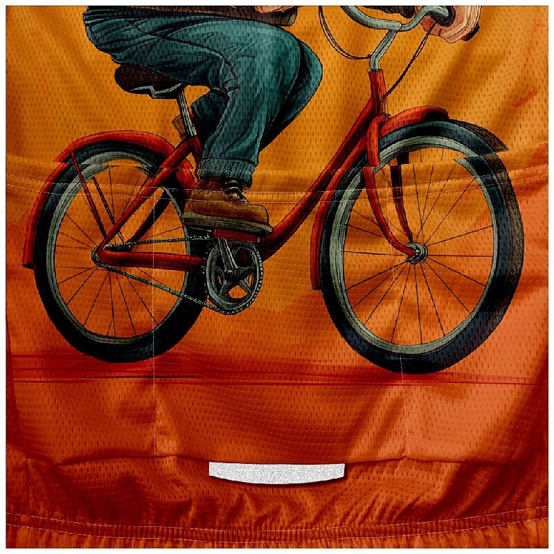 Men's Cycling Jersey Graphic Short Sleeve Bike Tee Tshirt Jersey with 3 Rear Pockets Mountain Bike MTB Quick Dry Anatomic Design Wicking Breathable Sports Red Burgundy Orange Clothing Apparel3