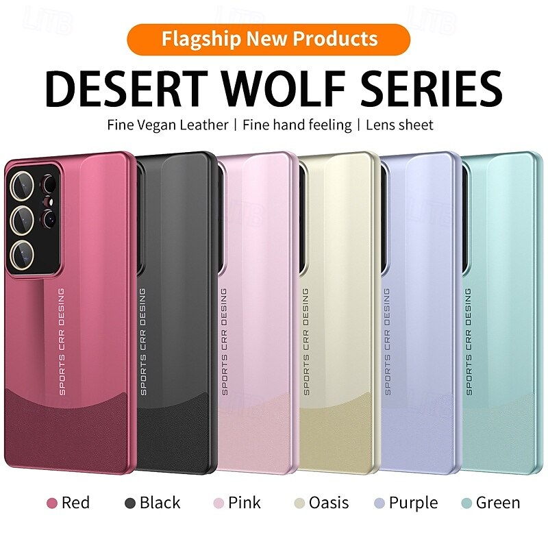 Phone Case For Samsung Galaxy S25 S24 S23 Ultra Plus Back Cover Shockproof Retro TPU Silicone