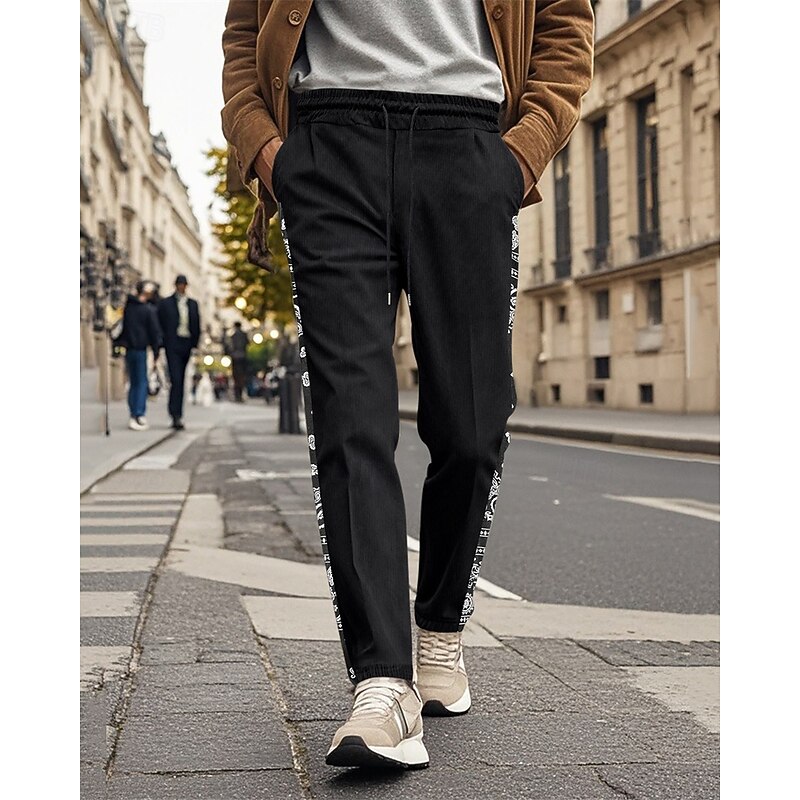 Men's Athletic Pants Sweatpants Joggers Trousers Pocket Elastic Waist Drawstring Color Block Comfort Sports Outdoor Daily Fashion Casual Black Navy Blue Micro-elastic3