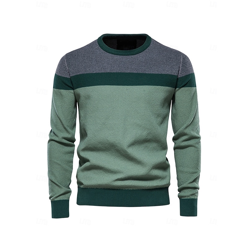 Men's Sweater Navy Blue Green Long Sleeve Top Golf Attire Clothes Outfits Wear Apparel