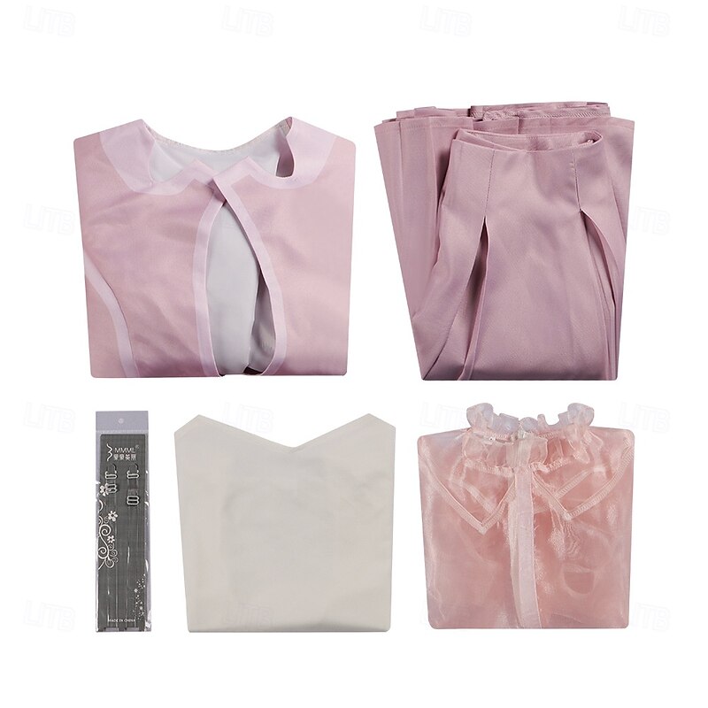 Witch Fairy Glinda Dress Outfits Costume Carnival Costume Movie TV Theme Costumes Movie Cosplay for Women's Adults' Halloween Carnival Mardi Gras Performance Party Stage4