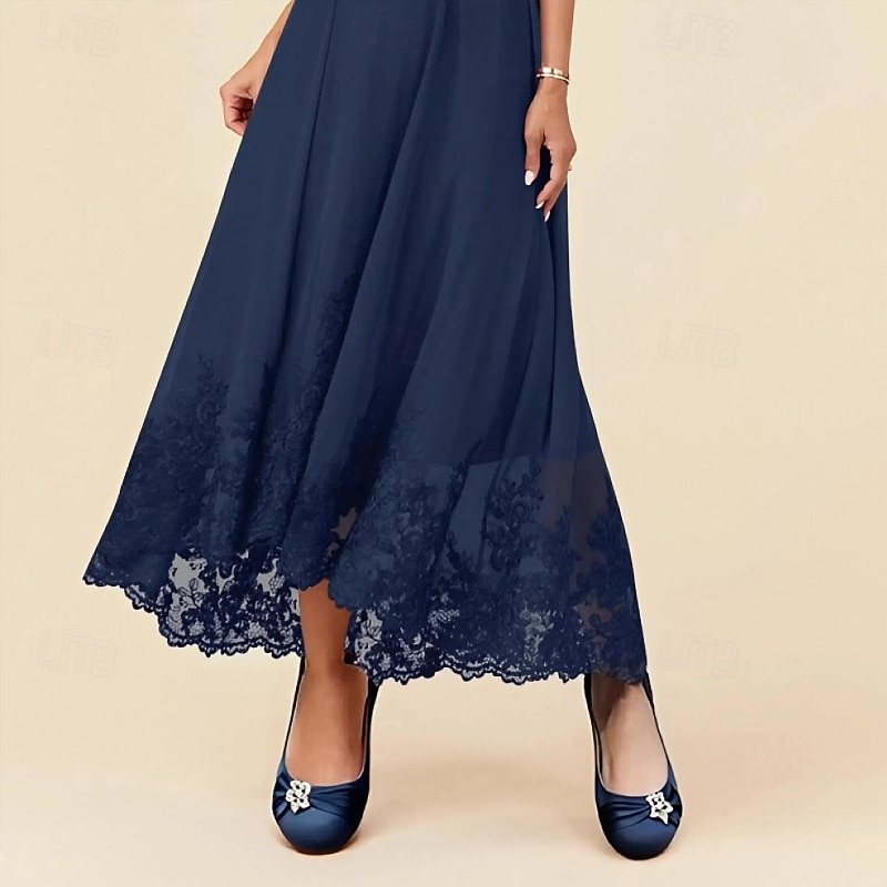 Women's Navy Satin Ballet Flats with Rhinestone Floral Embellishment - Elegant Wedding or Evening Shoes4