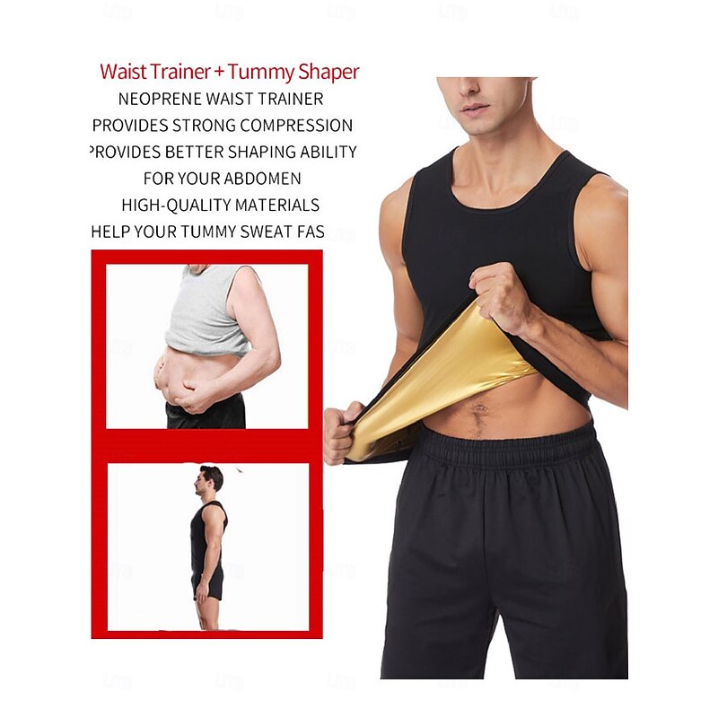 Men Hot Sweat Calories Burned Sweat Vest Shapewear Sweat Shapewear For Gym Workout Exercise & Fitness3