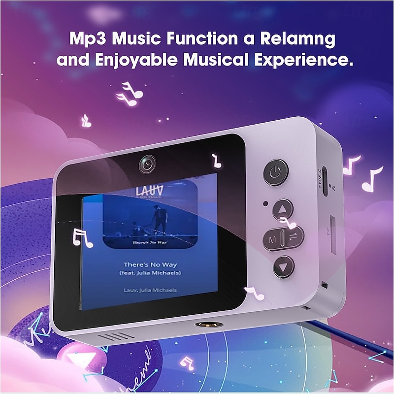 Digital Camera High-Definition Digicam Point and Shoot Camera Compact Camera Travel Camera Retro Camera 1080P 4X Zoom3