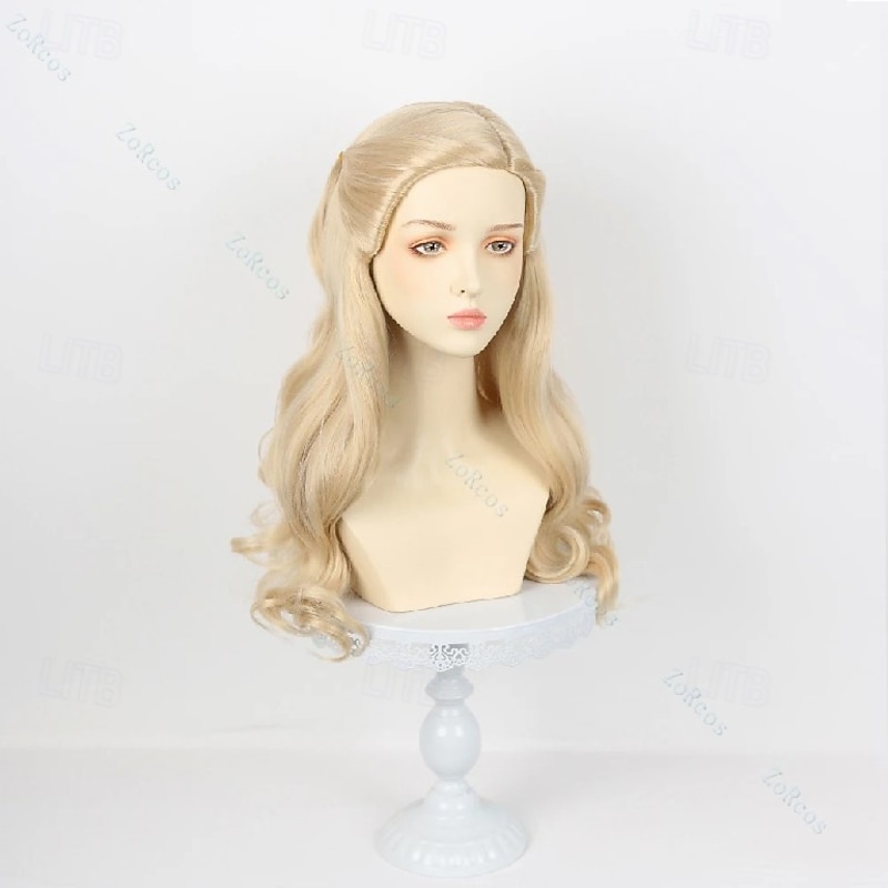Synthetic Hair Cosplay Wig Glinda Cosplay Wig Costume Adult Women Halloween Roleplay Wig For Carvinal3