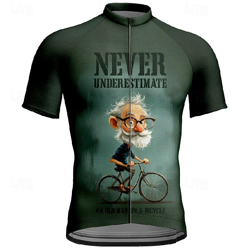 Men's Cycling Jersey Graphic Letter & Number Short Sleeve Bike Tee Tshirt Jersey with 3 Rear Pockets Mountain Bike MTB Quick Dry Anatomic Design Wicking Breathable Sports Black Yellow Blue Clothing