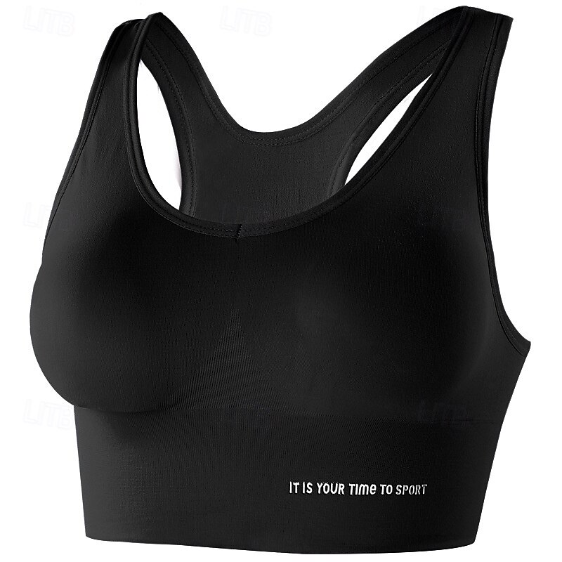 Women's Sports Bra Scoop Neck Weight Loss Fat Burner Comfortable Sleeveless Medium Support Sports Solid Color Sports Bra Top For Gym Workout Running Fitness Slim Activewear2