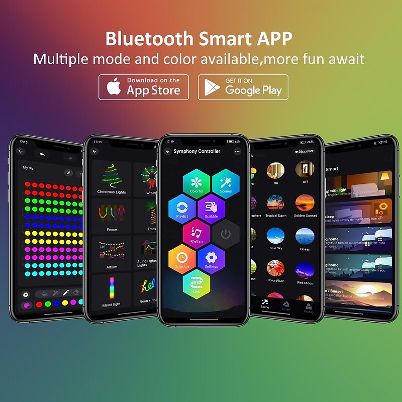 1pc 6-Head RGB Underwater Light - Remote & Bluetooth APP Control LED Pool Light with RGB Color Change, IP68 Waterproof for Pool, Aquarium and Fountain US Plug3