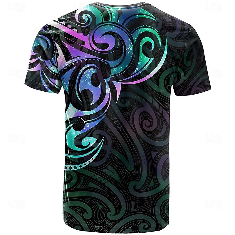Men's Paisley Dazzle color T Shirt Short Sleeve T shirt 3D Print Crew Neck Shirt Fashion Ethnic Street Daily Black Summer Spring Clothing Apparel S M L XL XXL XXXL2