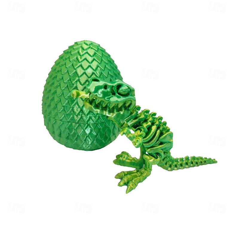 3D Printed Dinosaur Egg Dinosaur in Colorful Eggs Fidget Toy for Birthday Gift Flexible Desk Figure Decor4