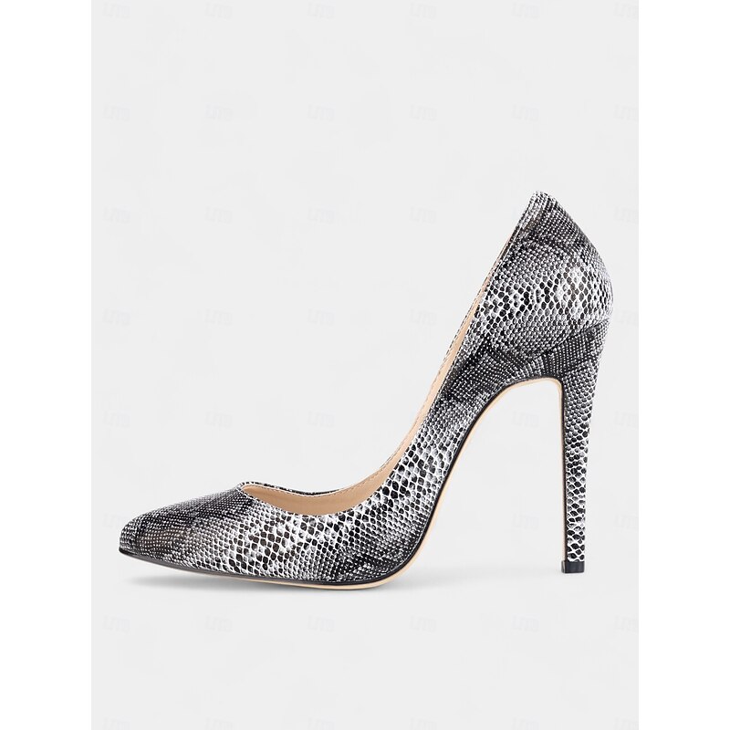 Women's Red Snakeskin Pumps with Pointed Toe and Sexy Stiletto Heels - Perfect for Parties and Special Occasions 15