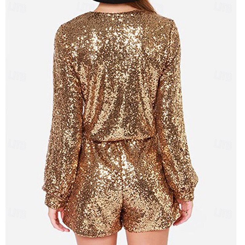 Retro Vintage 1980s Romper Sequins Fancy Dress Women's Halloween Masquerade Performance Pride Parade Pride Month Adults' Leotard / Onesie3