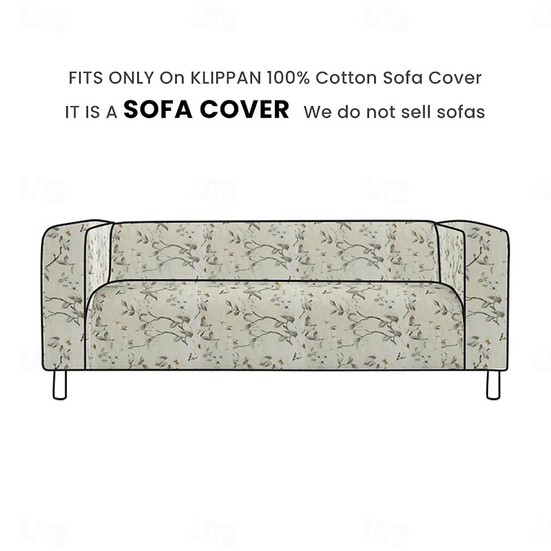 100% Cotton Sofa Cover Floral Quilted Slipcovers KLIPPcover LITB PRIME cover2