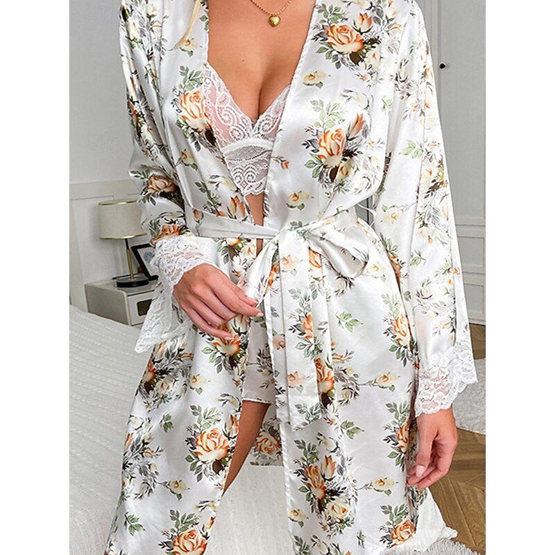 Women's Sexy Lingerie Sexy Bodies Bra MeshNightwearPolyester Solid Colored White Navy Blue Brown Spring & Summer Fall & Winter4