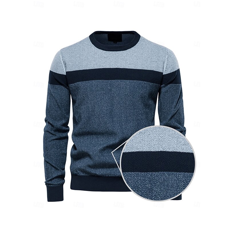 Men's Sweater Navy Blue Green Long Sleeve Top Golf Attire Clothes Outfits Wear Apparel2
