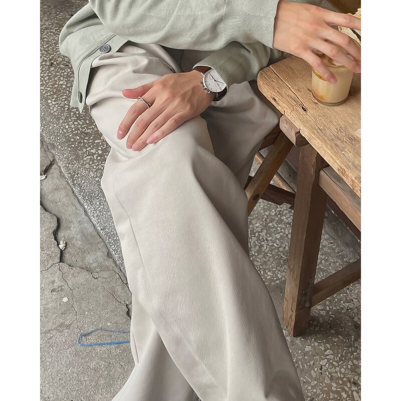 Men's Graduation Dress Pants Trousers Chinos Slacks Buttons Pocket Straight Leg Plain Comfort Formal Party Work Fashion Classic Style Apricot Micro-elastic4