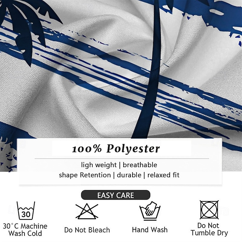 Men's Coconut Palm Casual Shirt Summer Hawaiian Shirt Aloha Shirt Short Sleeve Hawaiian Resort Vacation Casual Blue3