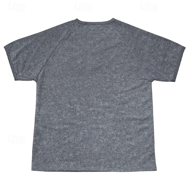 Men's Henley Shirt Tee Short Sleeve Solid Color Plain Distressed Buttons Washed Henley Outdoor Casual Daily Summer Spring &  Fall Black Gray Navy Blue Henley T-Shirt3