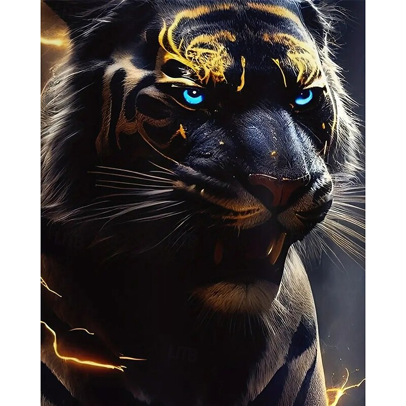 Boys' 3D Graphic Animal Tiger T shirt Tee Long Sleeve Spring Fall Fashion Basic Kids 4-12 Years Crew Neck Outdoor Casual Daily Regular Fit4