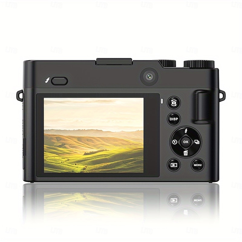 4K UHD Digital Camera 64MP Dual Cameras Auto Focus Selfie Vlogging with Bright Flash 16X Zoom Compact Travel Digicam Point and Shoot3