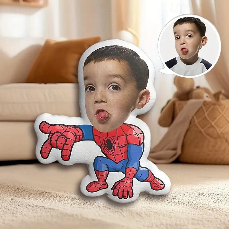 Personalized Gift Spider Hero Pillow Face Customized Pillow with Insert Livingroom Bedroom Kid Room4