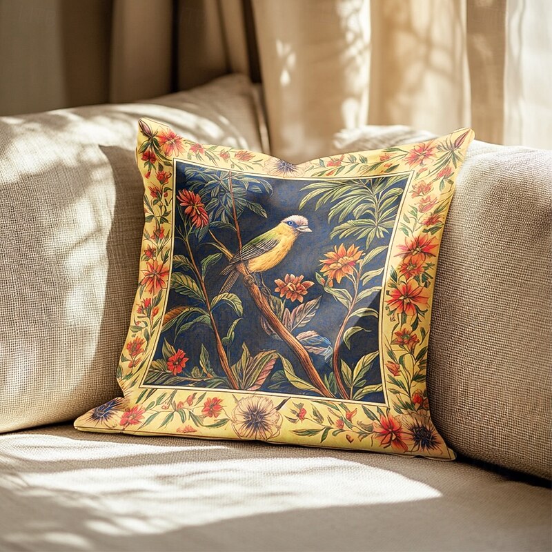 Double Side Pillow Cover 4PC Tree of Life Soft Decorative Square Cushion Case Pillowcase for Bedroom Livingroom Sofa Couch Chair